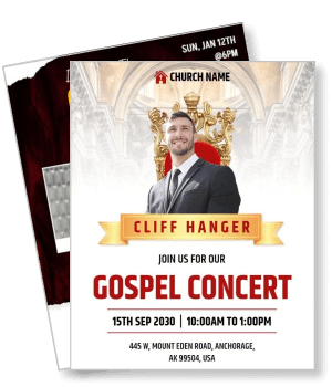 church gospel concert event invitation template