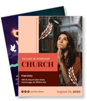 church service praise worship event anchorage august 2030 template