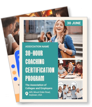 coaching certification program for colleges and employers event template