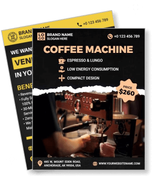 coffee machine promotion espresso lungo low energy compact design price template