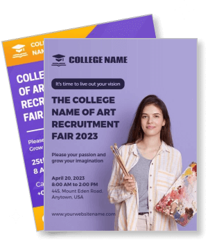 college art recruitment fair 2023 design template