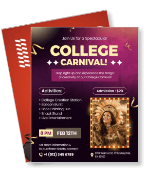 college carnival event admission details activities featured image template