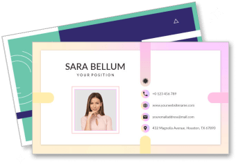 colorful professional business card design template