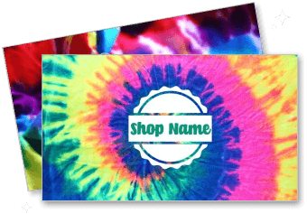 colorful tie dye shop banner design template