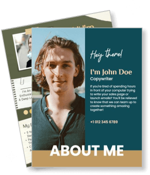 copywriter template about me john doe profile