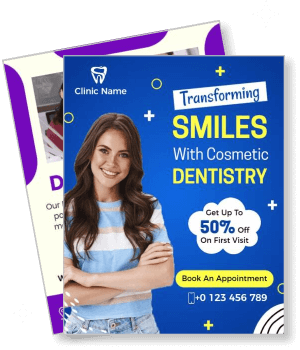 cosmetic dentistry promotional flyer transforming smiles offer template