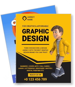 creative affordable graphic design services agency promotion brochure template