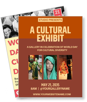 cultural exhibit world day cultural diversity gallery event template