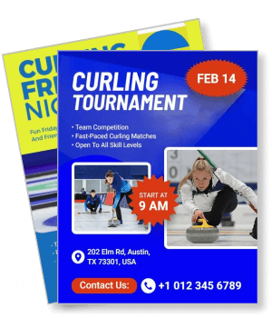 curling tournament poster february 14th event details austin texas template