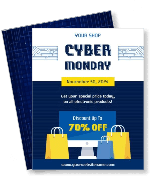 cyber monday 2024 sale discount electronic products shopping template
