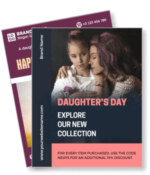 daughters day promotion fashion collection special discount template