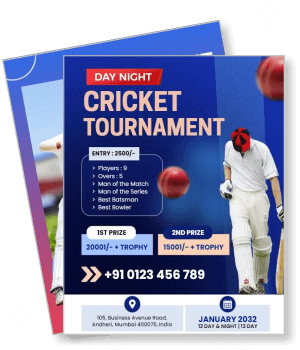 day night cricket tournament prizes and schedule details template