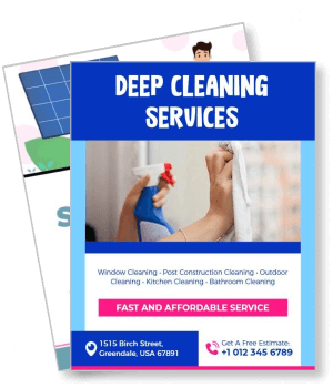 deep cleaning services advertisement window kitchen greendale contact info template
