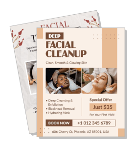 deep facial cleanup special offer phoenix arizona beauty treatment pamphlet template