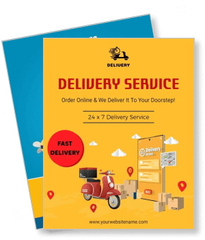 delivery service advertising fast online ordering template