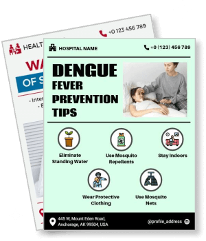 dengue fever prevention tips hospital infographic healthcare safety guide template