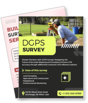 dgps survey flyer accurate mapping construction agriculture anchorage template