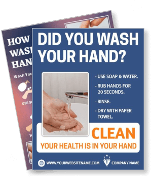 did you wash your hands reminder hygiene handwashing instructions clean template