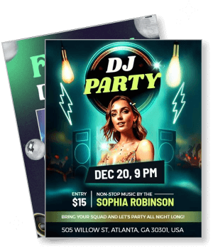 dj party dec 20 atlanta event night party invite template