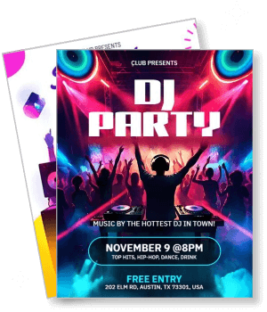 dj party november 9 2023 free entry austin texas nightclub event template