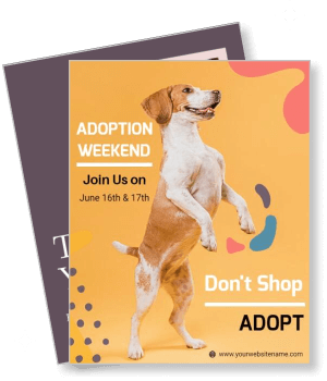 dog adoption weekend event dont shop adopt template