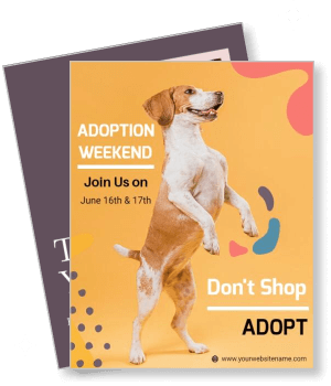 dog adoption weekend event flyer dont shop adopt template