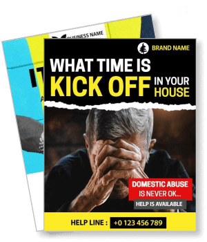 domestic abuse awareness help available campaign template