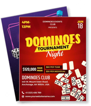 dominoes tournament night event details anchorage template