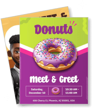 donut meet and greet purple event december 10 phoenix template