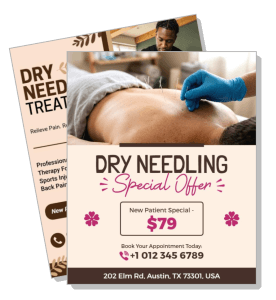 dry needling special offer promotion new patient discount therapy advertisement template