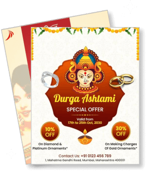 durga ashtami special offer jewelry discount design template