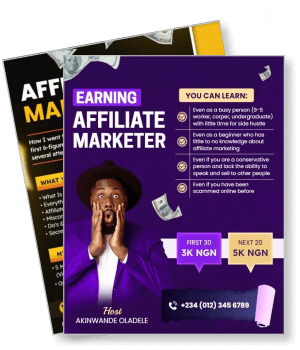 earning affiliate marketer training with cost details and contact info template