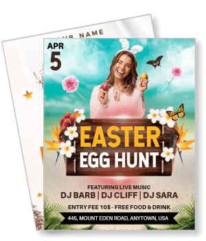 easter egg hunt april 5th with live music and food eden road anytown template