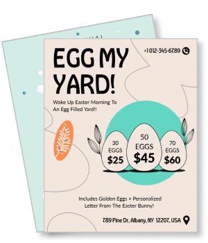 easter egg yard hunt with packages and pricing offers template