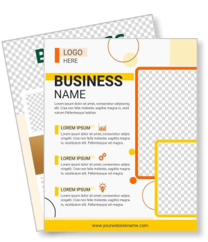 editable business template with placeholder text and logo