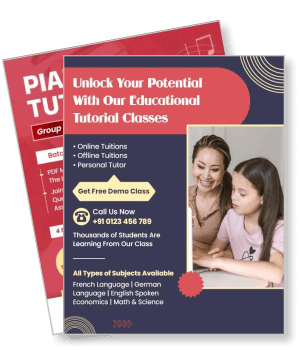 educational tutorial classes promotional template