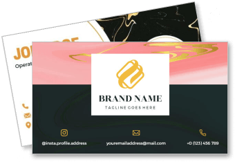 elegant modern business card design template with brand logo