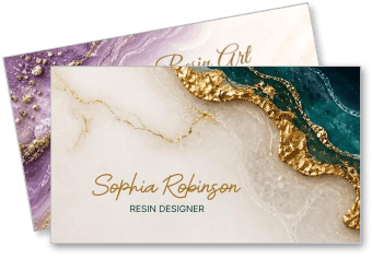 elegant resin designer business card marble gold accents template