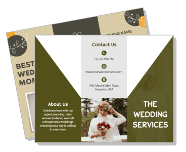 elegant wedding services flyer template