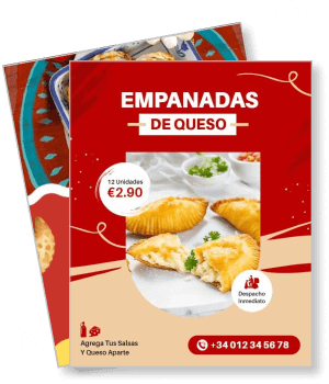 empanadas de queso promotional with price contact details template