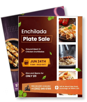 enchilada plate sale discount meal event flyer promotion template