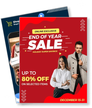 end of year sale holiday shopping discount event december offer template