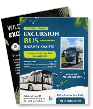 excursion bus trip new york to boston pickup times contact info template