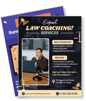 expert law coaching services design with consultation details template