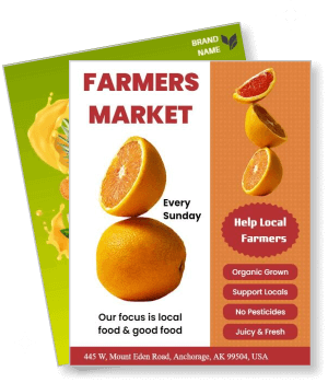 farmers market organic local fresh produce support locals template