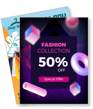 fashion collection 50percent off special offer promo banner template