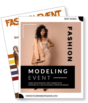 fashion modeling event template with elegant design elements