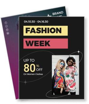 fashion week promotional discount womens clothing sale template