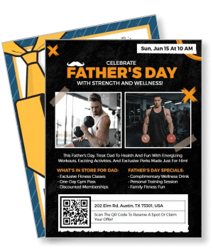 fathers day gym promotion fitness event template