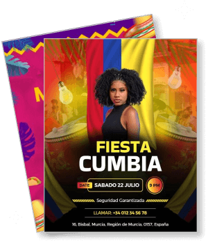 fiesta cumbia event with latin american theme template